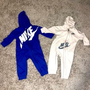2 boy Nike hooded coveralls